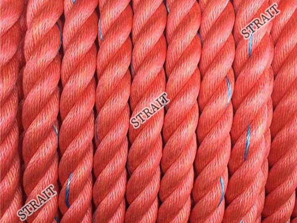 High strength round wire PP (polypropylene) cable - three strands red High strength round wire PP (polypropylene) cable - three strands red